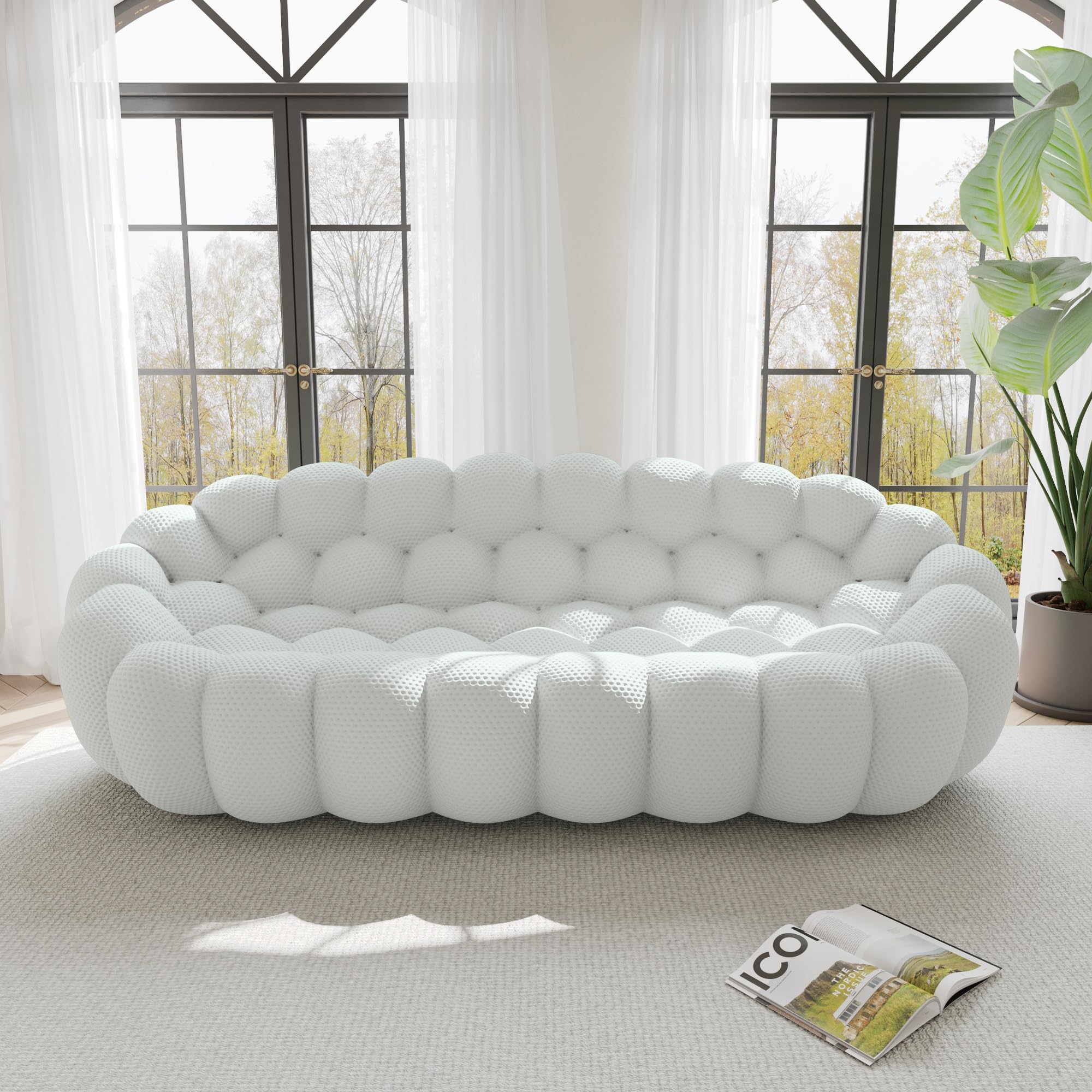 Amazon.com: WJShome Bubble Couch,98'' Modern Curved Sofa, 3